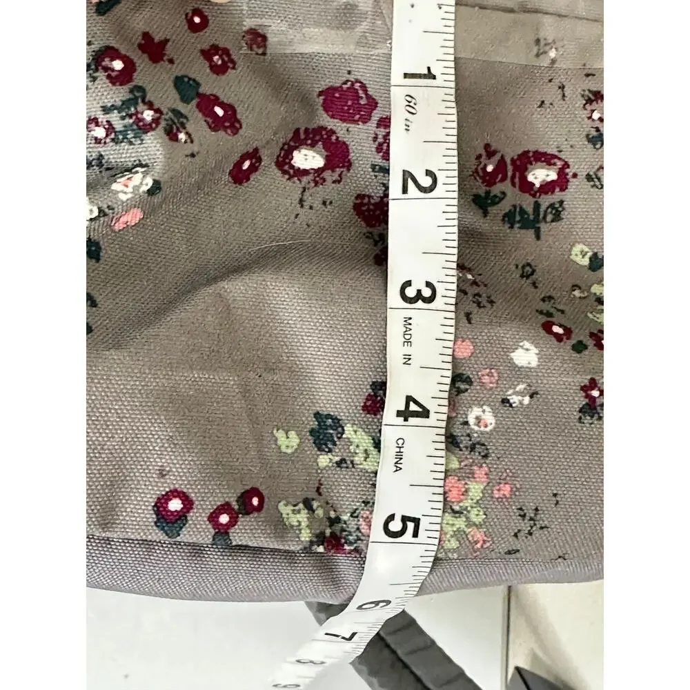 JanSport SuperBreak Backpack Gray Purple Pink Floral School Bookbag Pack Floral